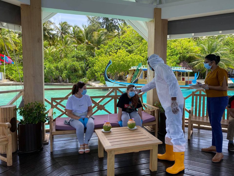 Ellaidhoo Maldives by Cinnamon welcoming first arrival to the hotel upon border re-open. Photo: Social Media