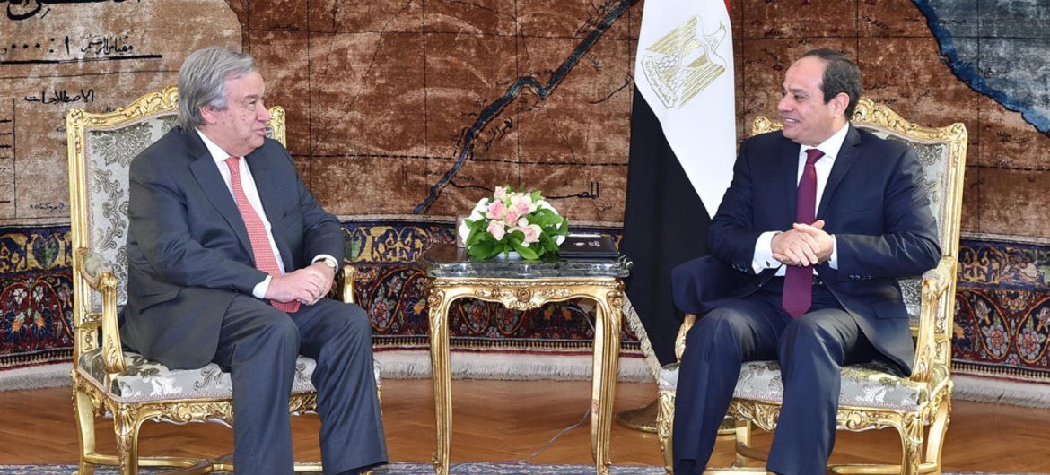 މިސްރުން ޣައްޒާއަށް ވަމުންދާ އެހީއަށް އދ ގެ ސެކްރެޓެރީ ޖެނެރަލް ތައުރީފް ކުރައްވައިފި