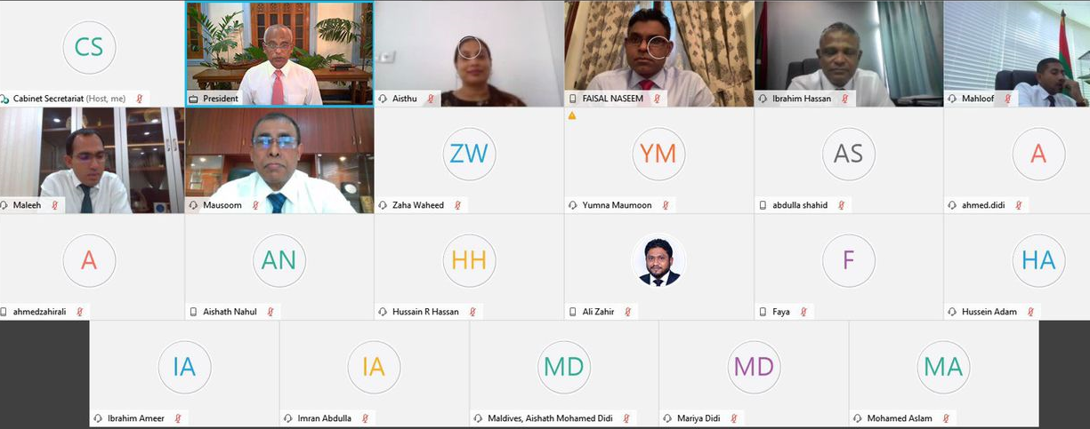 Virtual cabinet meeting held on Monday