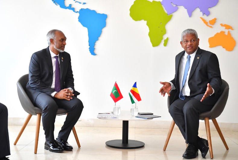 އިންޑިއާ ކަނޑުގެ ސަރަހައްދުގެ ސަލާމަތާ ގުޅޭ ގޮތުން ރައީސް މުއިއްޒު ސީޝެލްސްގެ ރައީސާ މަޝްވަރާކުރައްވައިފި