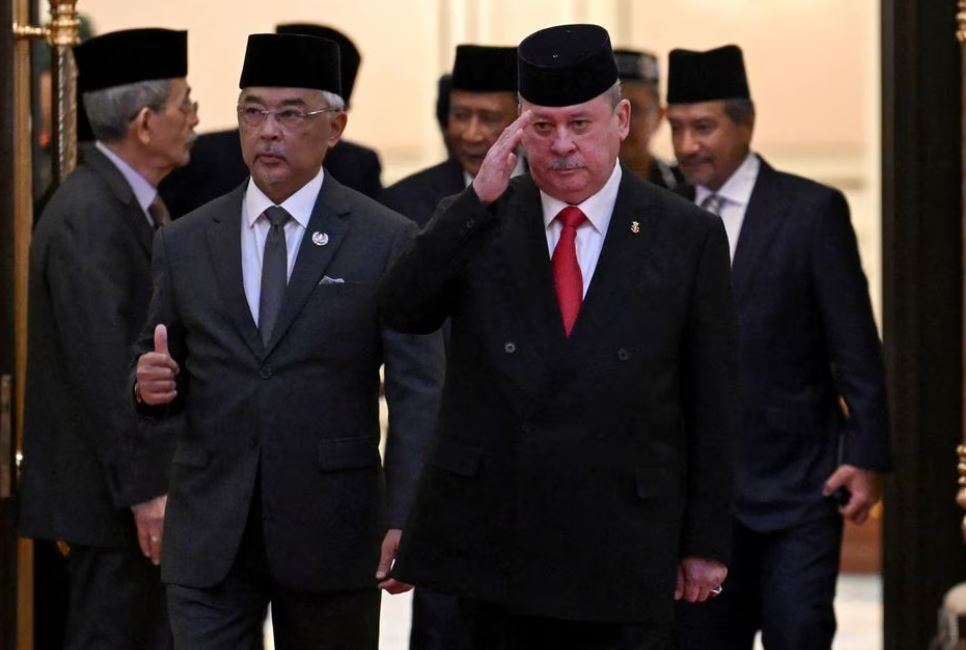 Malaysia's King Sultan Abdullah Sultan Ahmad Shah and Sultan Ibrahim Iskandar of Johor.