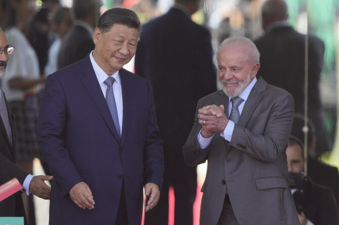 Chinese President Xi Jinping and Brazilian President Luiz Inacio Lula da Silva.