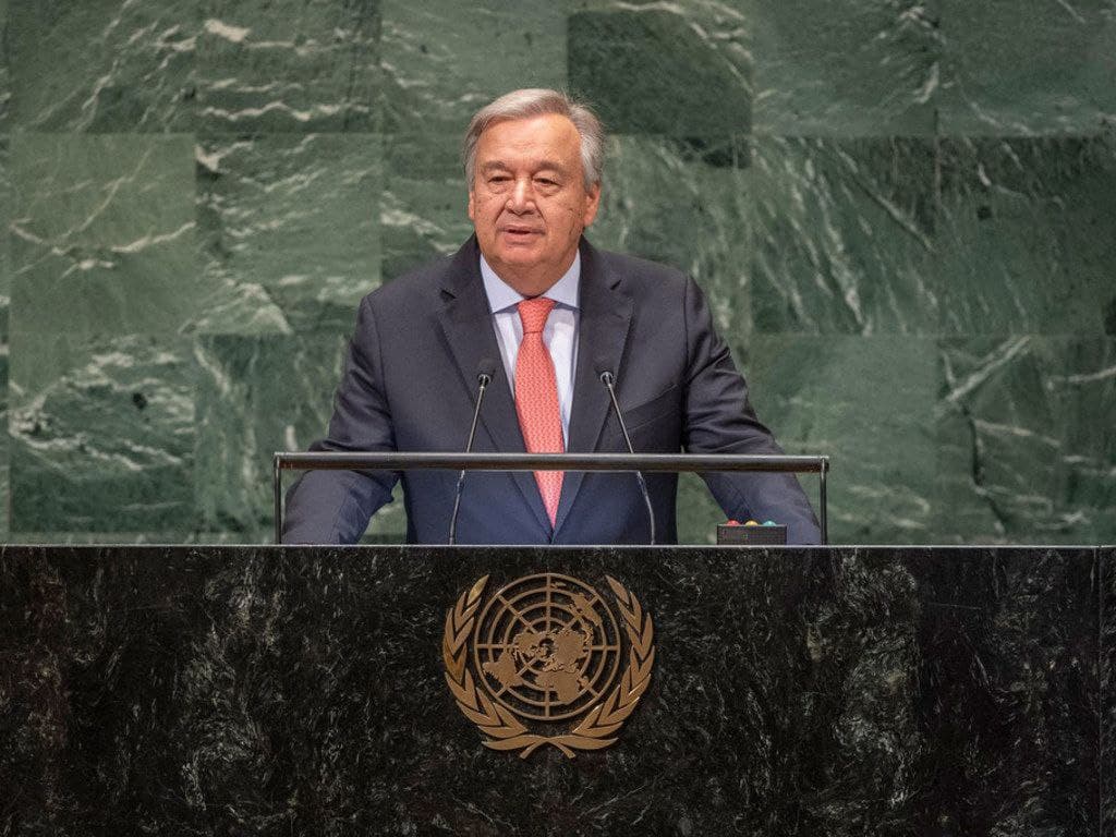 UN Secretary-General Antonio Guterres.