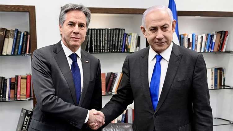 Blinken meeting one-on-one with Netanyahu during a peace mission to the Middle East.
