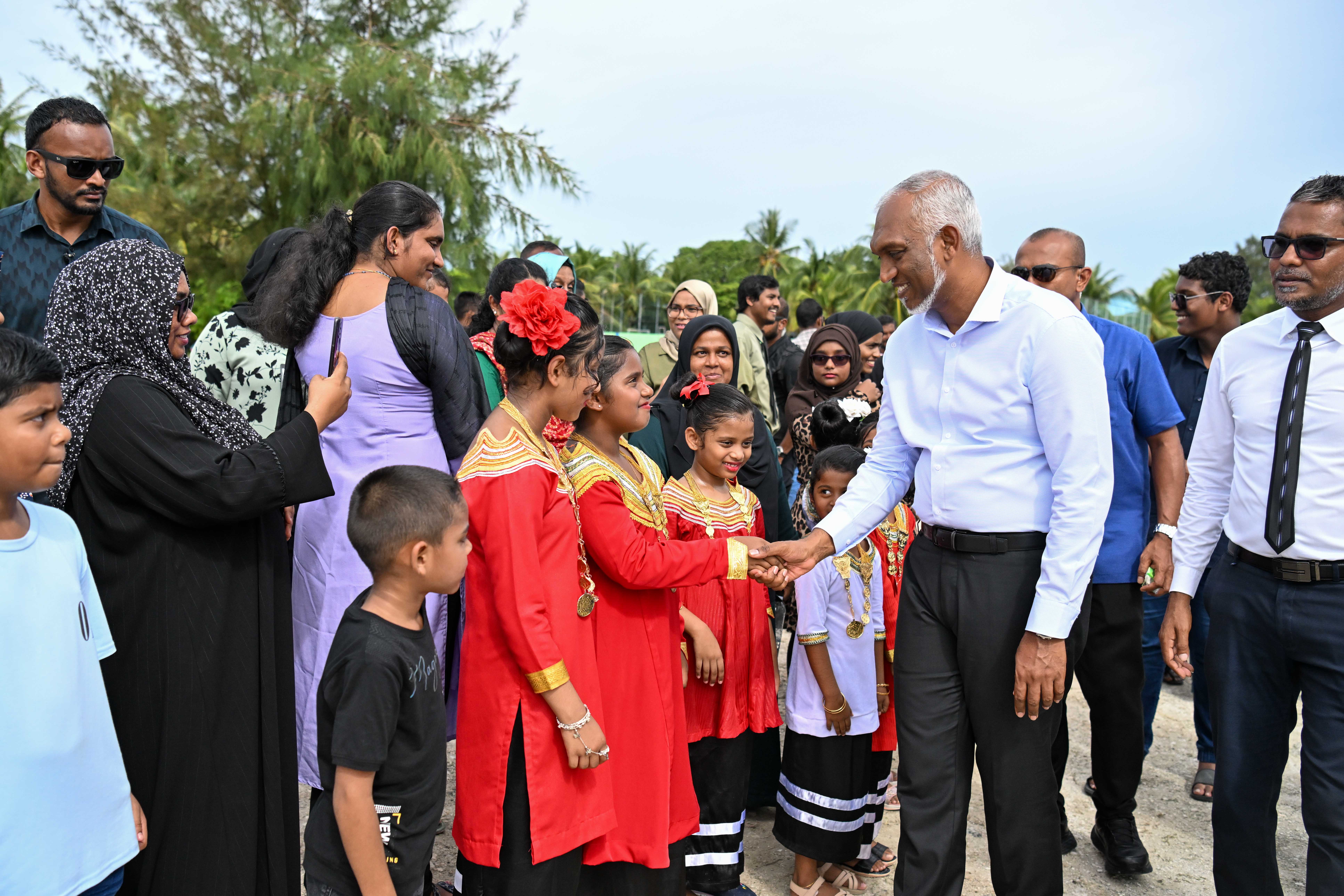 President Dr. Mohamed Muizzu visit to GA. Dhaandhoo Island