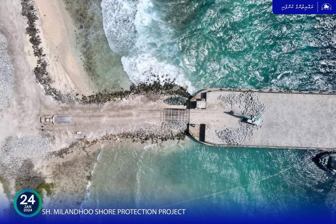 މިލަންދޫ ގޮނޑުދޮށް ހިމާޔަތްކުރުމުގެ މަޝްރޫޢުގެ 53 އިންސައްތަ ނިމިއްޖެ