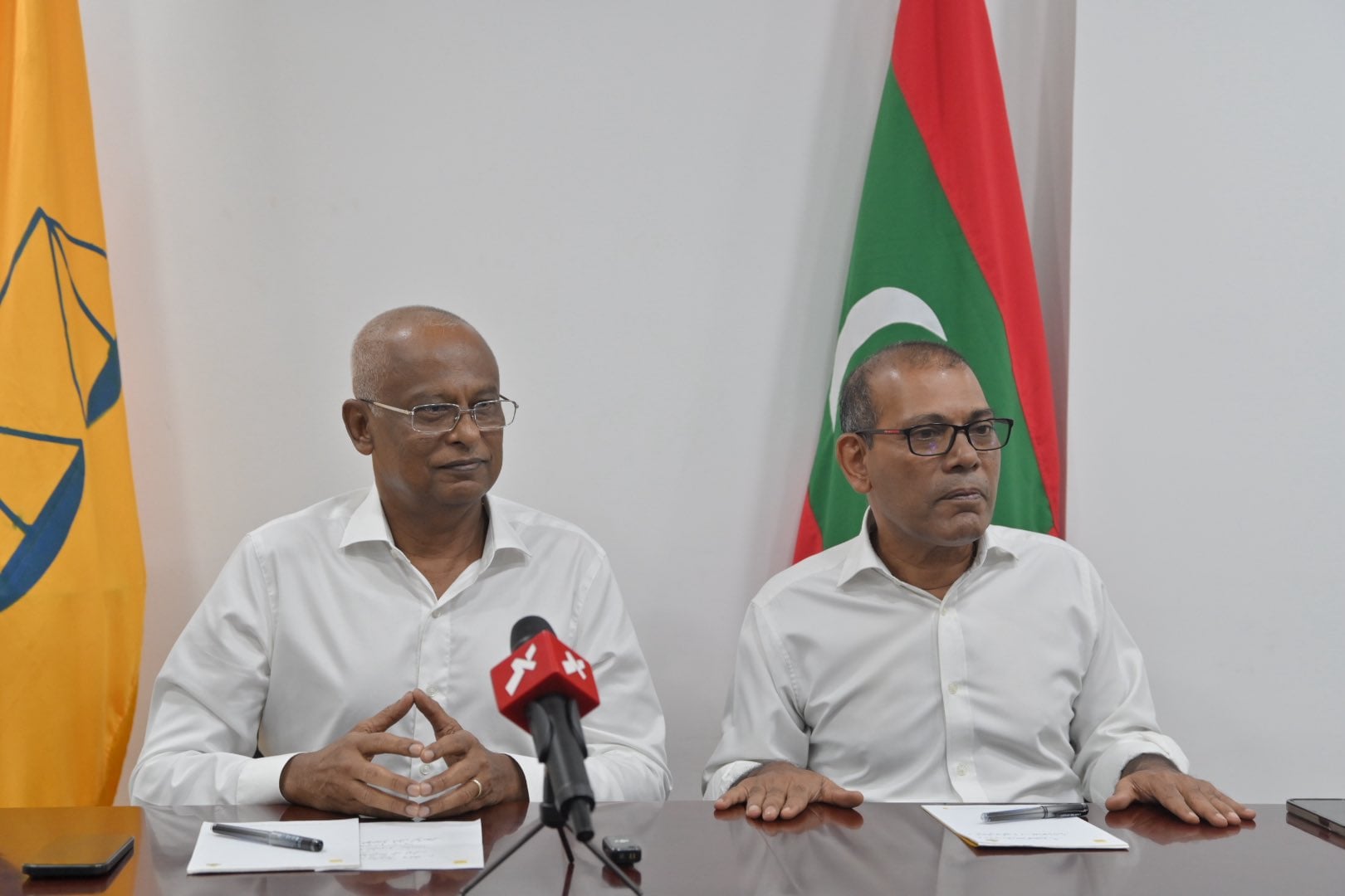 އެމްޑީޕީގެ ދެ ރައީސުން ތިއްބެވީ ރައީސް ޔާމީން އާ އެކުގައި މަސައްކަތް ކުރަށްވަން ތައްޔާރަށް