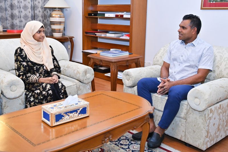 އަލްހާފިޒާ ފާތިމަތު ޝާޔާ އަށް ރައީސުލްޖުމްހޫރިއްޔާގެ ނައިބު ހިތްވަރުދެއްވައިފި