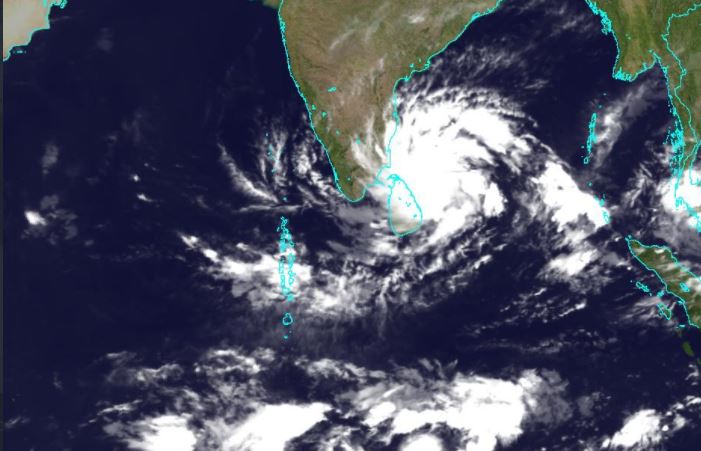 A satellite photo from above Maldives. Photo: Maldives Meteorological Services.