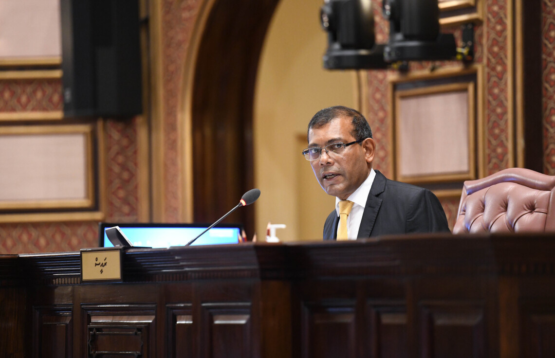 Speaker of the Parliament Mohamed Nasheed. Photo: People's Majilis.