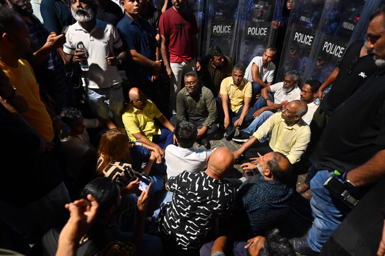 From October 3 protest-- Photo: MDP Secretariat on X