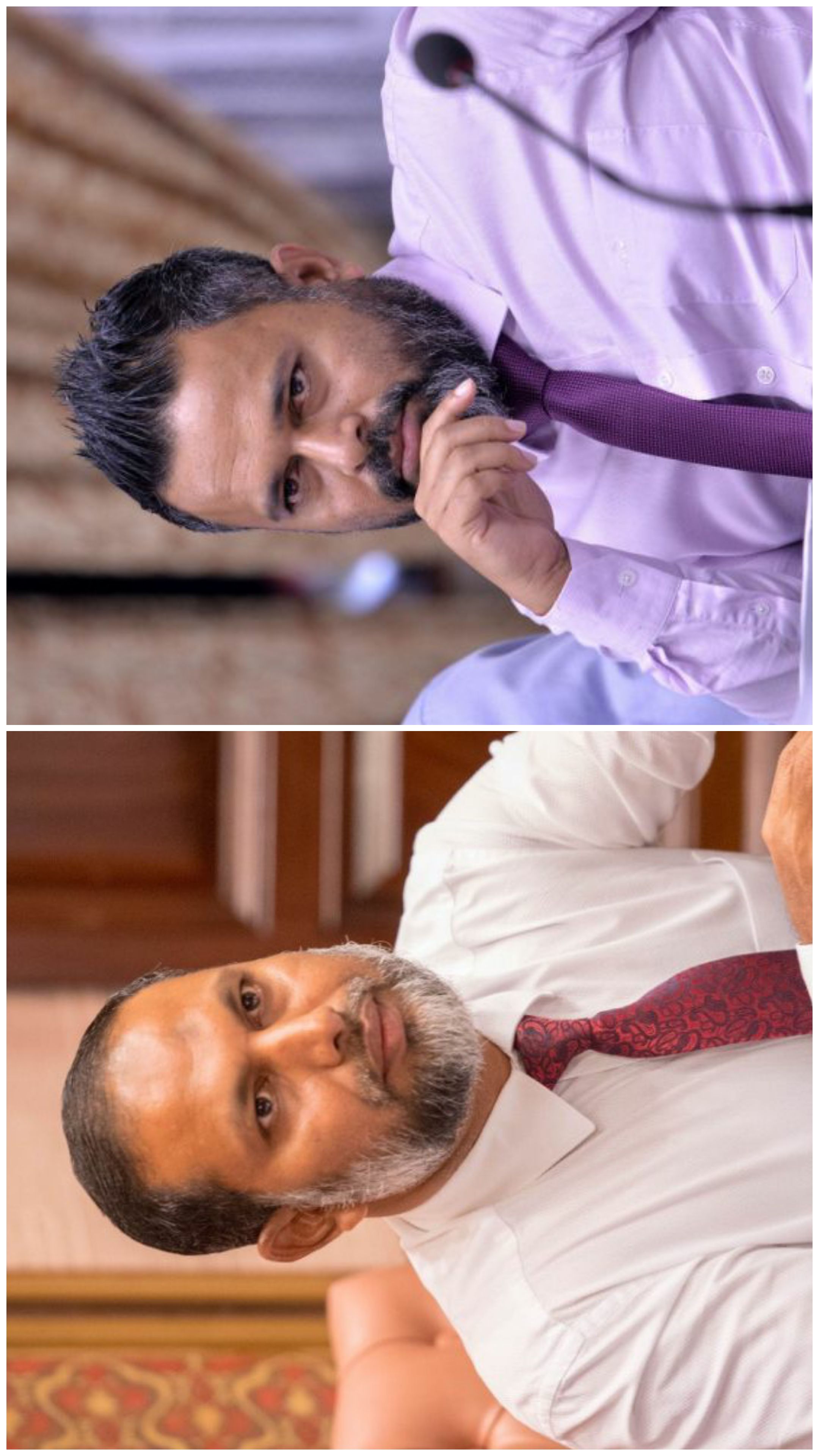 Opposition Parliament Member Ahmed Shiyam and Home Minister, Imran Abdullah.