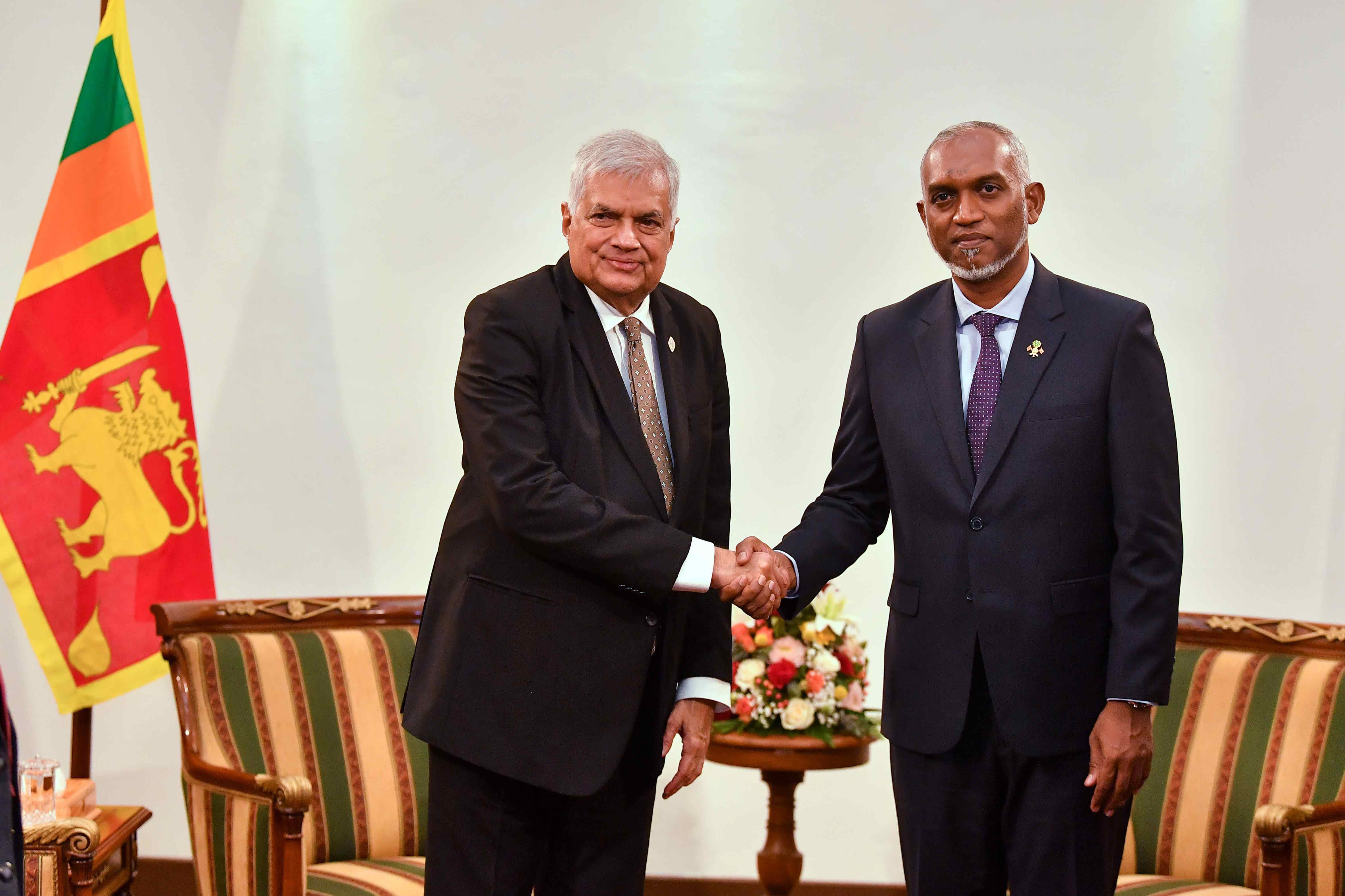 President Dr Muizzu meeting Sri Lankan President Ranil Wickremesinghe after the Presidential Inauguration.