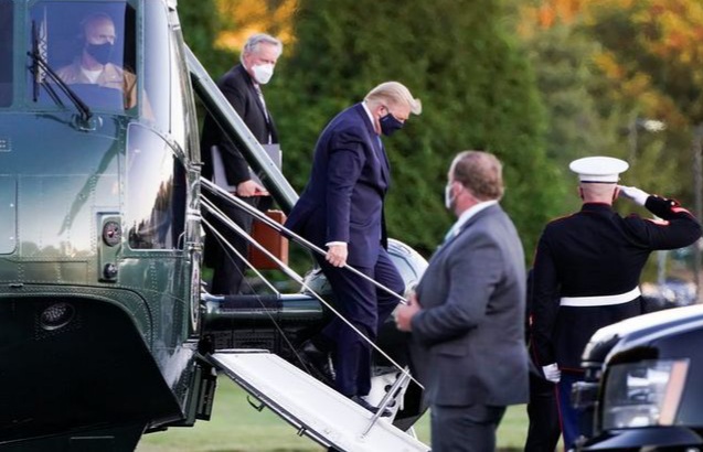 ކޯވިޑް-19 ގެ އަލާމާތްތައް ފެނުމާއެކު ޓްރަމްޕް ހޮސްޕިޓްލުގައި އެޑްމިޓް ކޮށްފި