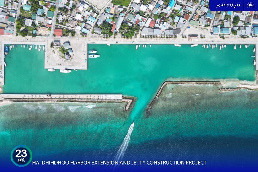 ދިއްދޫ ބަނދަރު: މަޝްރޫޢުގެ މަސައްކަތުގެ 76 އިންސައްތަ ނިމިއްޖެ