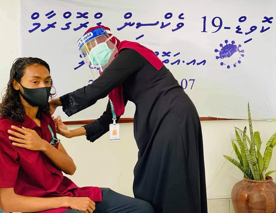 Covid-19 vaccination in AA. Rasdhoo Island. Photo: Social Media.