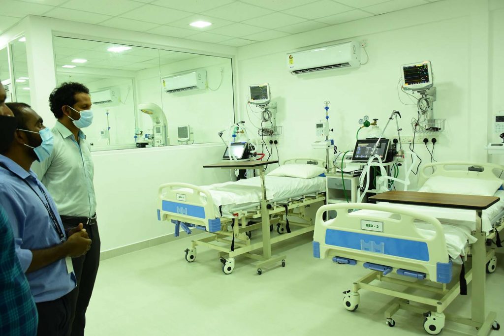 އޭދަފުއްޓާއި، ފުނަދޫގައި ޤާއިމުކޮށްފައިވާ ކޮވިޑް މެނޭޖްމަންޓް ފެސިލިޓީތައް ރަސްމީކޮށް ހުޅުވައިފި