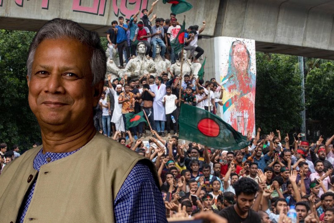 ބަންގްލަދޭޝްގެ ދަރިވަރުން ބޭނުންވަނީ ނޯބަލް އިނާމު ލިބިފައިވާ މުޙައްމަދު ޔޫނުސްގެ ވަގުތީ ސަރުކާރެއް