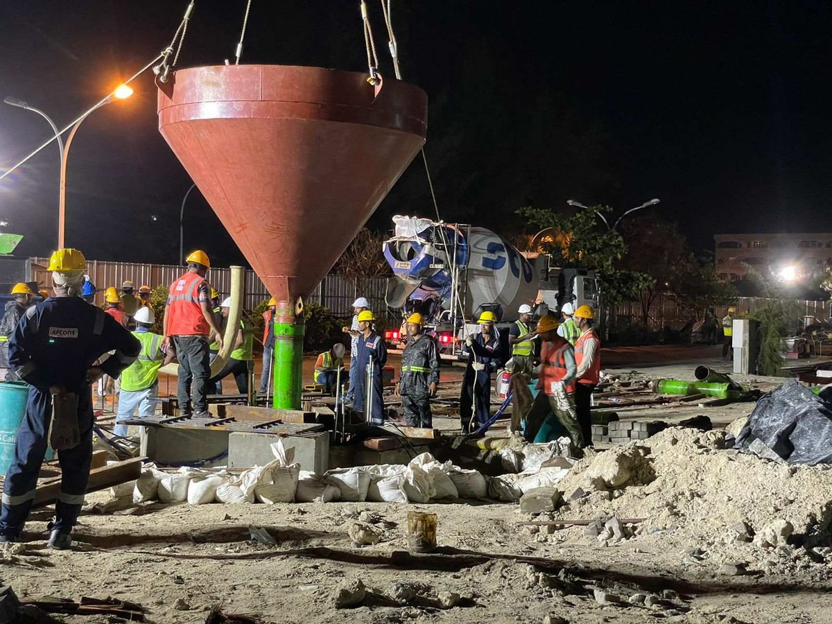 ތިލަމާލެ ބްރިޖަށް ބޭނުންވާ ކޮންކްރީޓް ޓެސްޓްކޮށްފި، ޓެސްޓް ކާމިޔާބު!