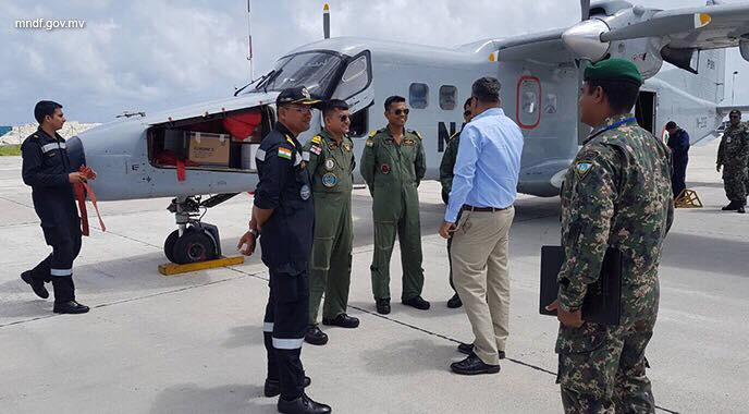 ހެލިކޮޕްޓަރު ދުއްވަން އިންޑިއާގެ މަދަނީ ޓީމެއް އައްޑުއަށް