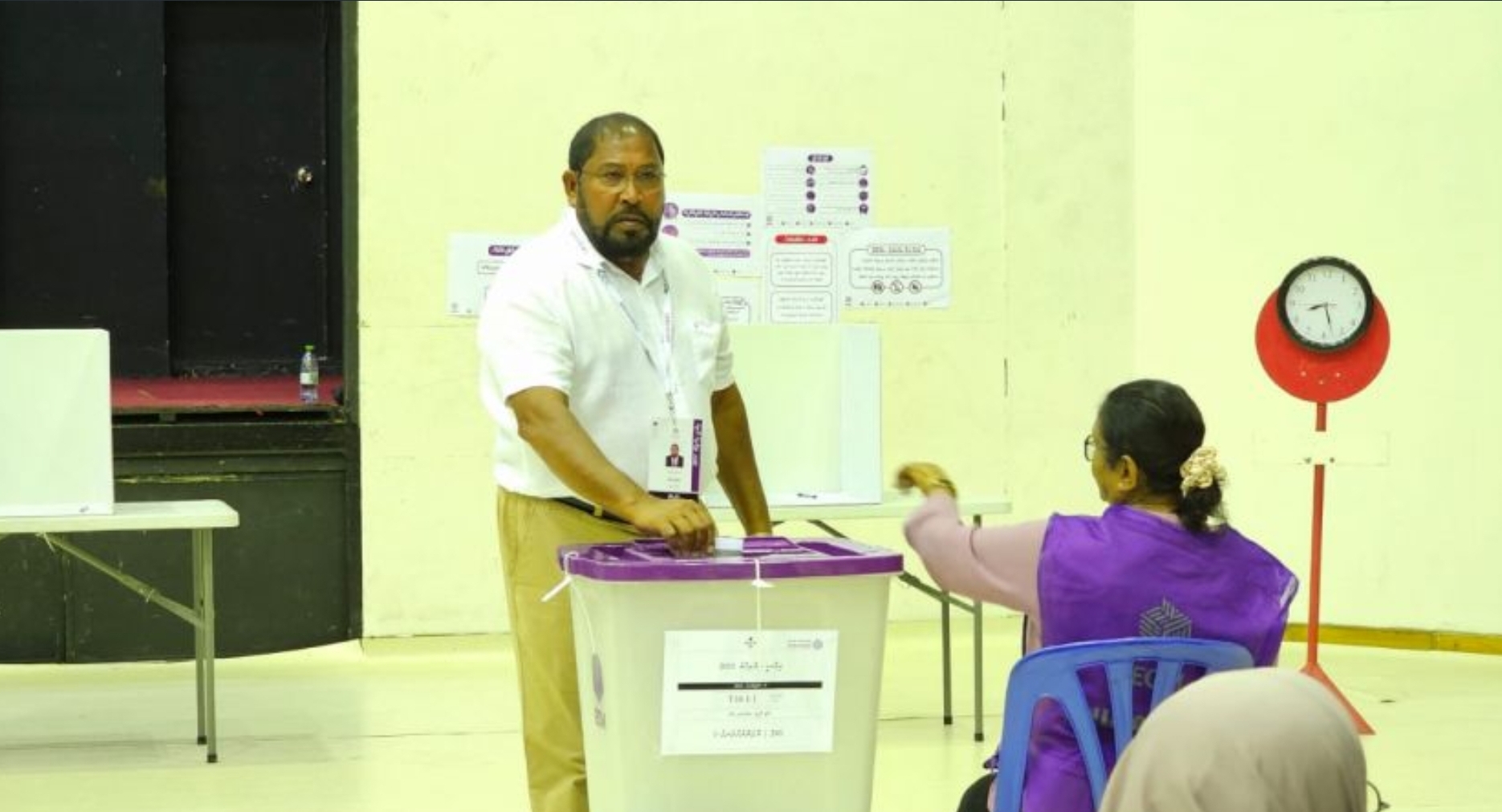 ރިޔާސީ އިންތިހާބު 2023: ޖުމްހޫރީޕާޓީގެ ރިޔާސީ ކެންޑިޑޭޓް ޤާސިމް ވޯޓު ލައްވައިފި