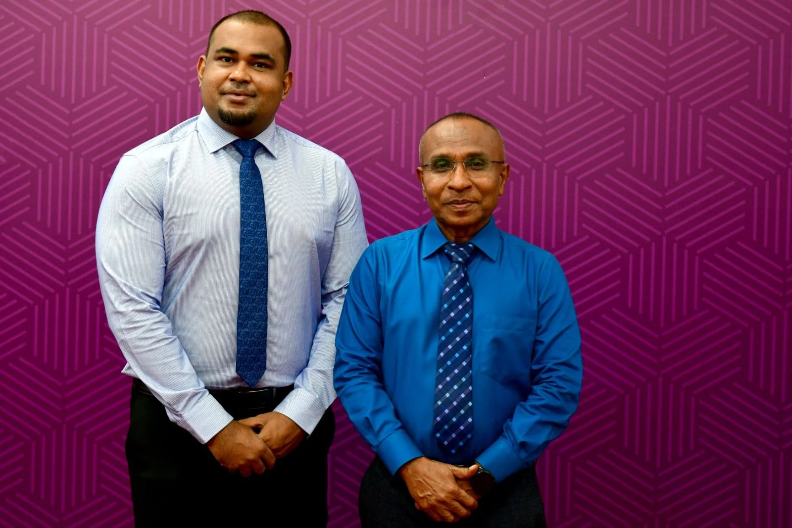 Former Vice-Chairman of EC, Ismail Habeeb, and newly appointed Vice-Chairman of EC, Ali Nashath.