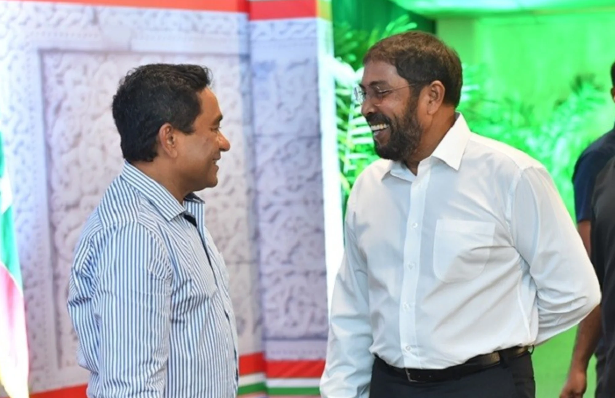 Jumhooree Party (JP) leader Gasim Ibrahim and former President Yameen Abdul Qayyum.