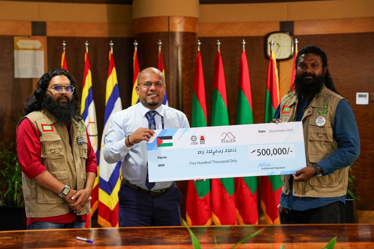 ސްޓެލްކޯއިން ފަލަސްތީނުގެ ރައްޔިތުންނަށް ބައި މިލިއަން ރުފިޔާ ހަދިޔާކޮށްފި