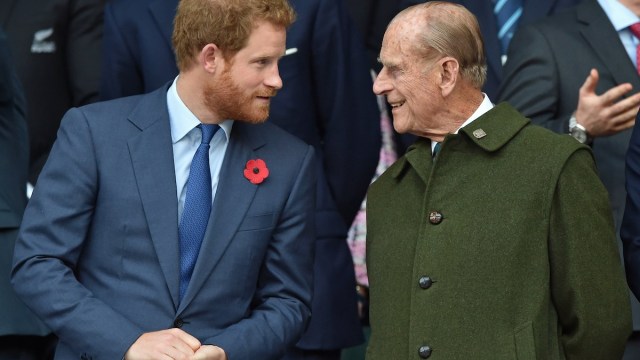 Prince Harry and his grandfather Prince Philip.