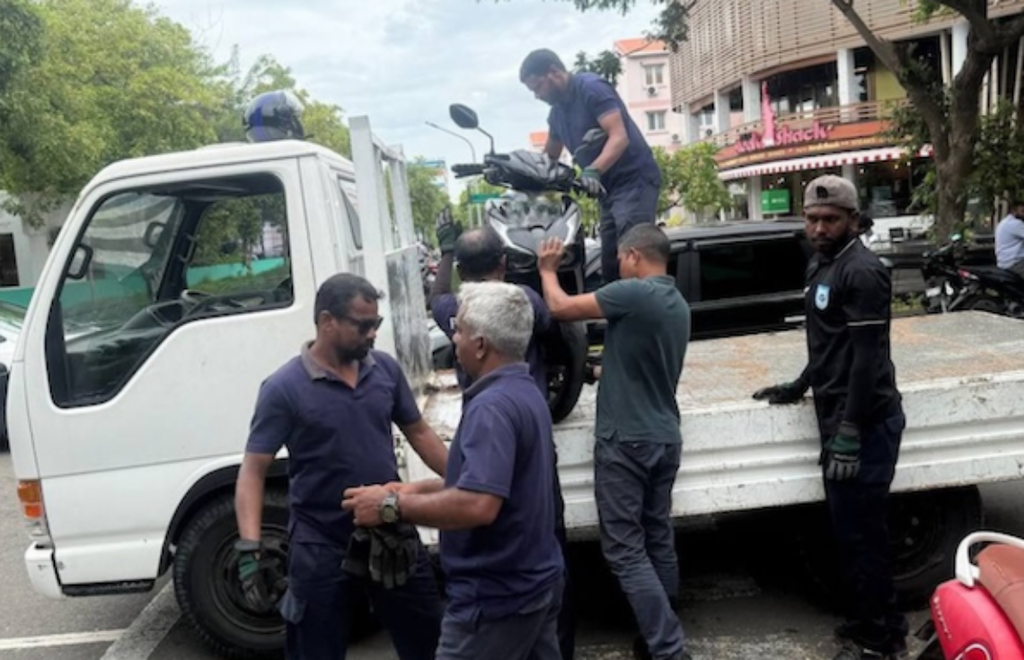 ހުޅުމާލޭގައި ޕާކުކުރުން މަނާ ސަރަޙައްދުތަކުގައި ހުރި ސައިކަލްތައް ޓޯކުރަން ފަށައިފި