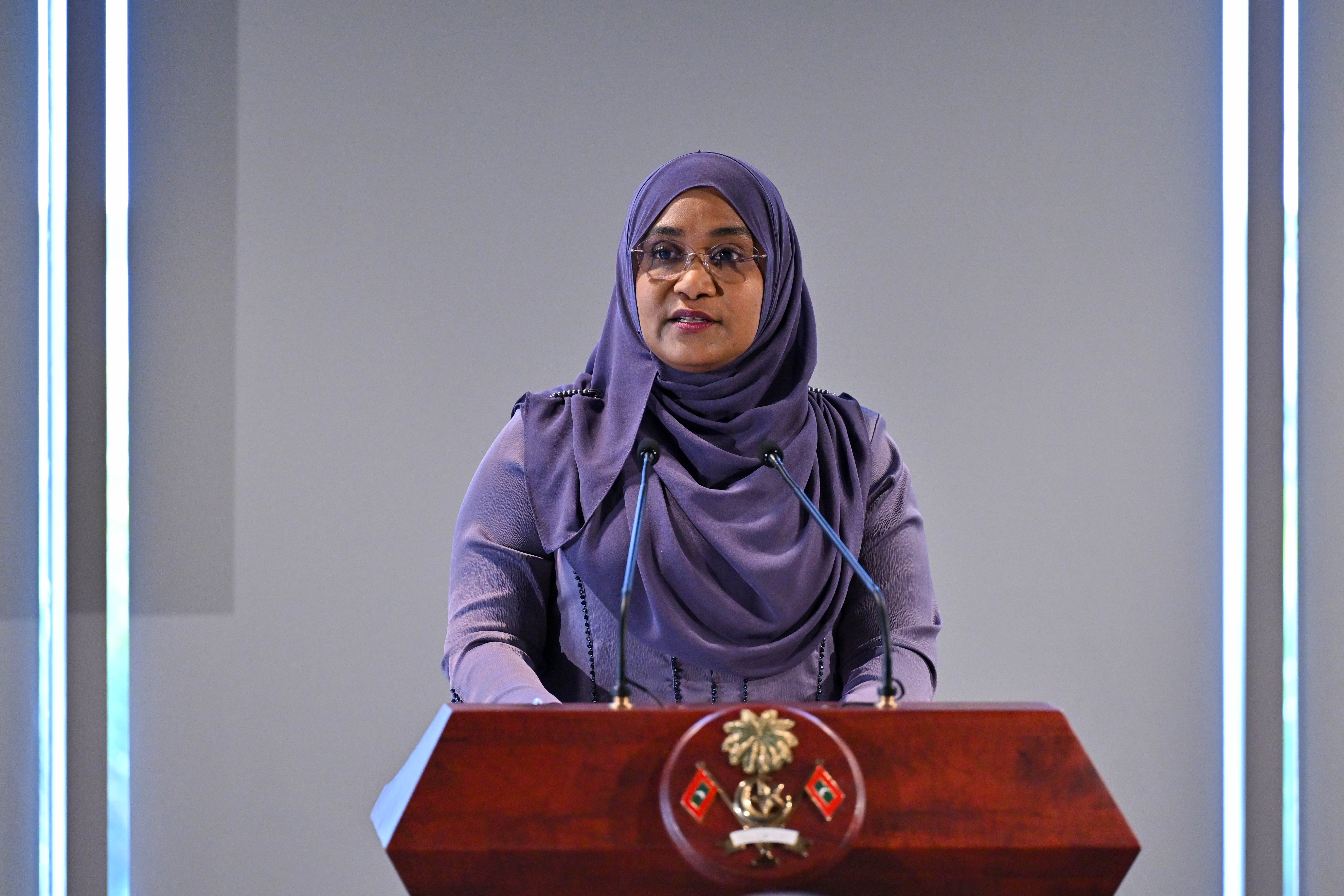 First Lady Sajidha Mohamed--Photo: PO