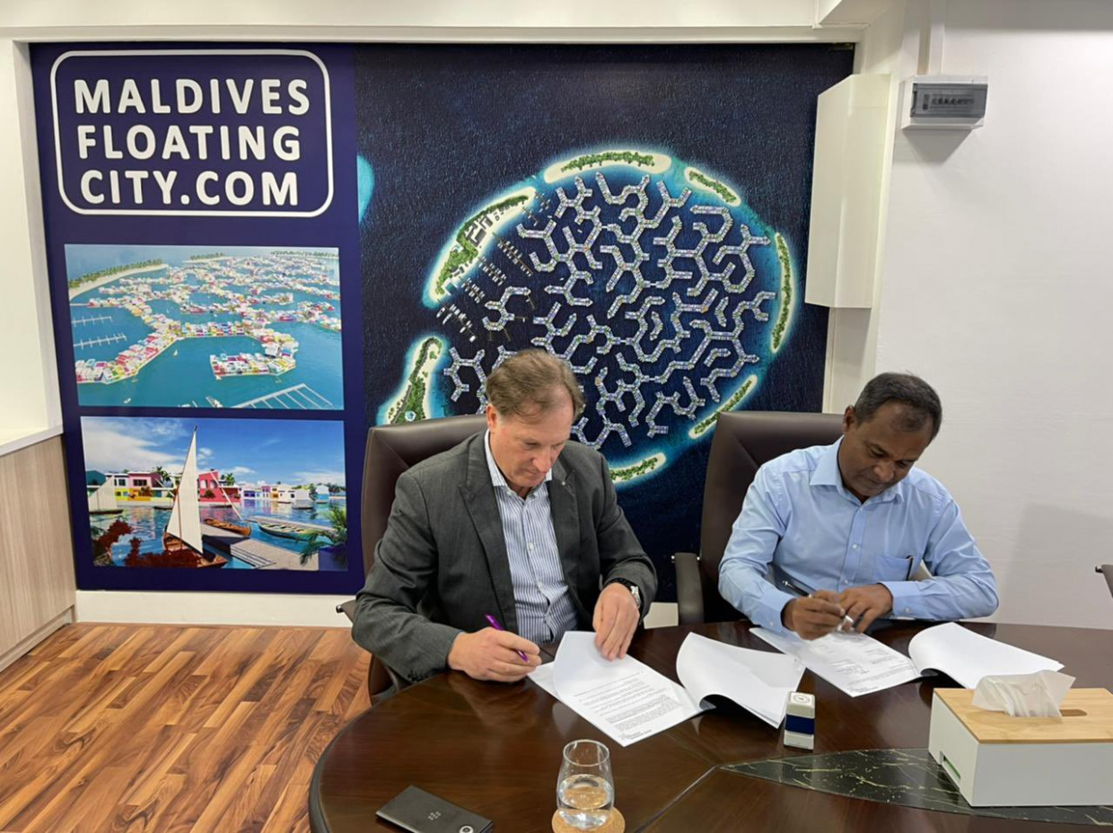 ފްލޯޓިން ސިޓީގެ ފުރަތަމަ މަސައްކަތްތައް ބައިސަން މޯލްޑިވްސްއާ ޙަވާލުކޮށްފި