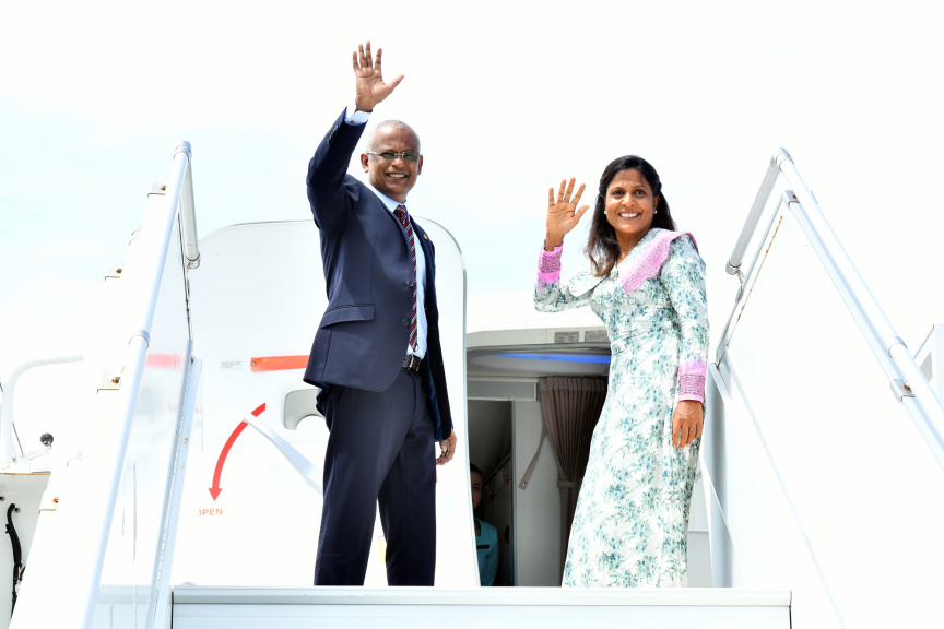 ރައީސް ސާލިހުގެ ދެކަނބަލުން މާލެ ވަޑައިގެންފި