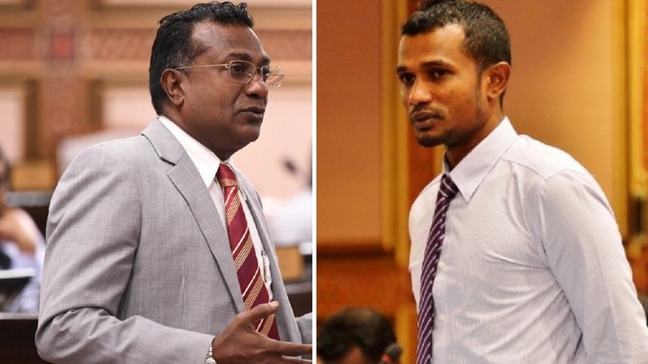 (L) MP  for Kaashidhoo Abdulla Jabir, and (R) MP for Mahibadhoo Ahmed Thariq