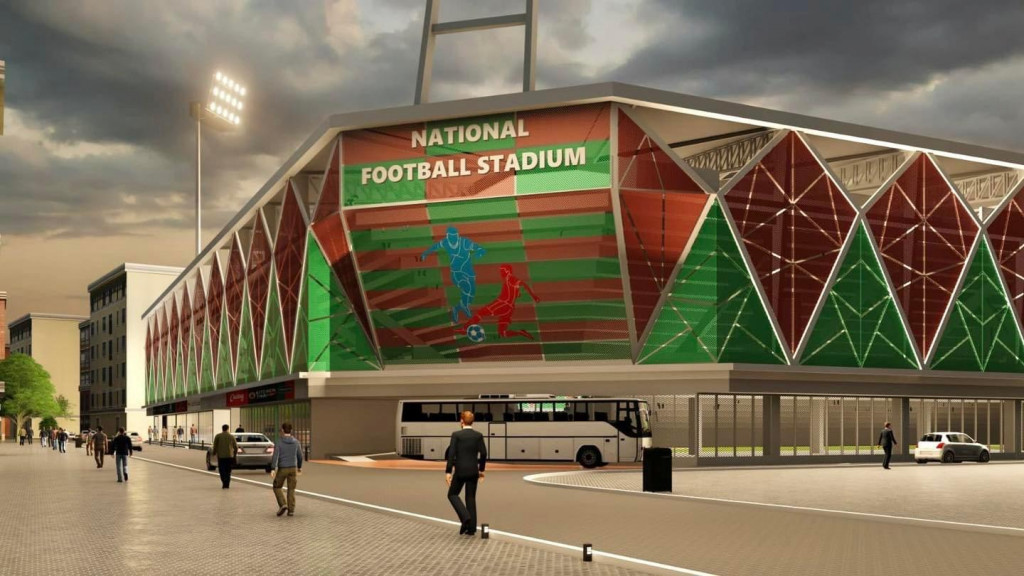 ގަލޮޅު ދަނޑު އުވާލައި ހުޅުމާލޭ ފޭސް އެކެއްގައި ގައުމީ ފުޓްބޯޅަ ސްޓޭޑިއަމް އިމާރާތްކުރަނީ