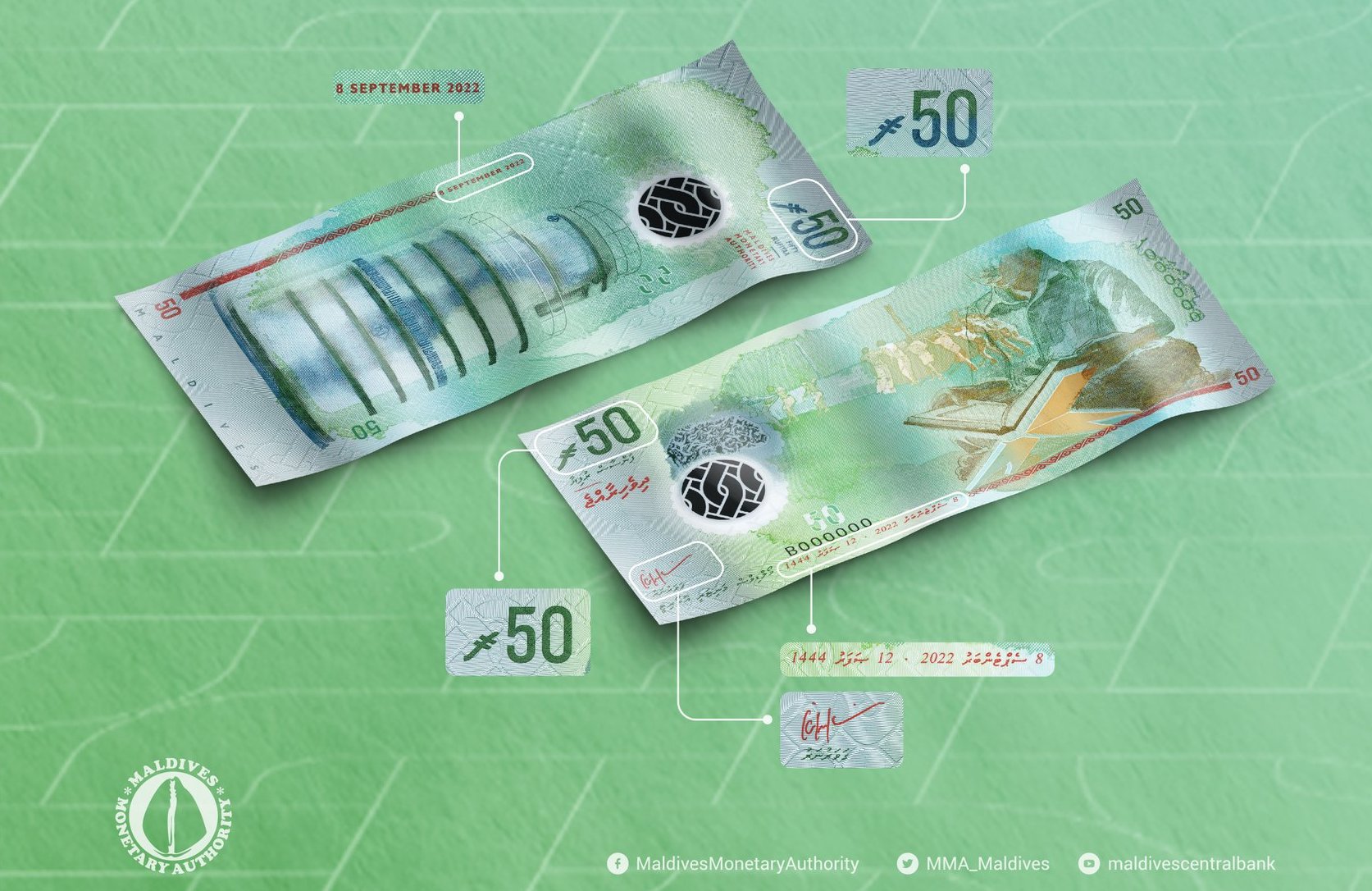 50 ރުފިޔާގެ އައުނޫޓު އަންނަމަހު ބޭނުންކުރަން ފަށަނީ