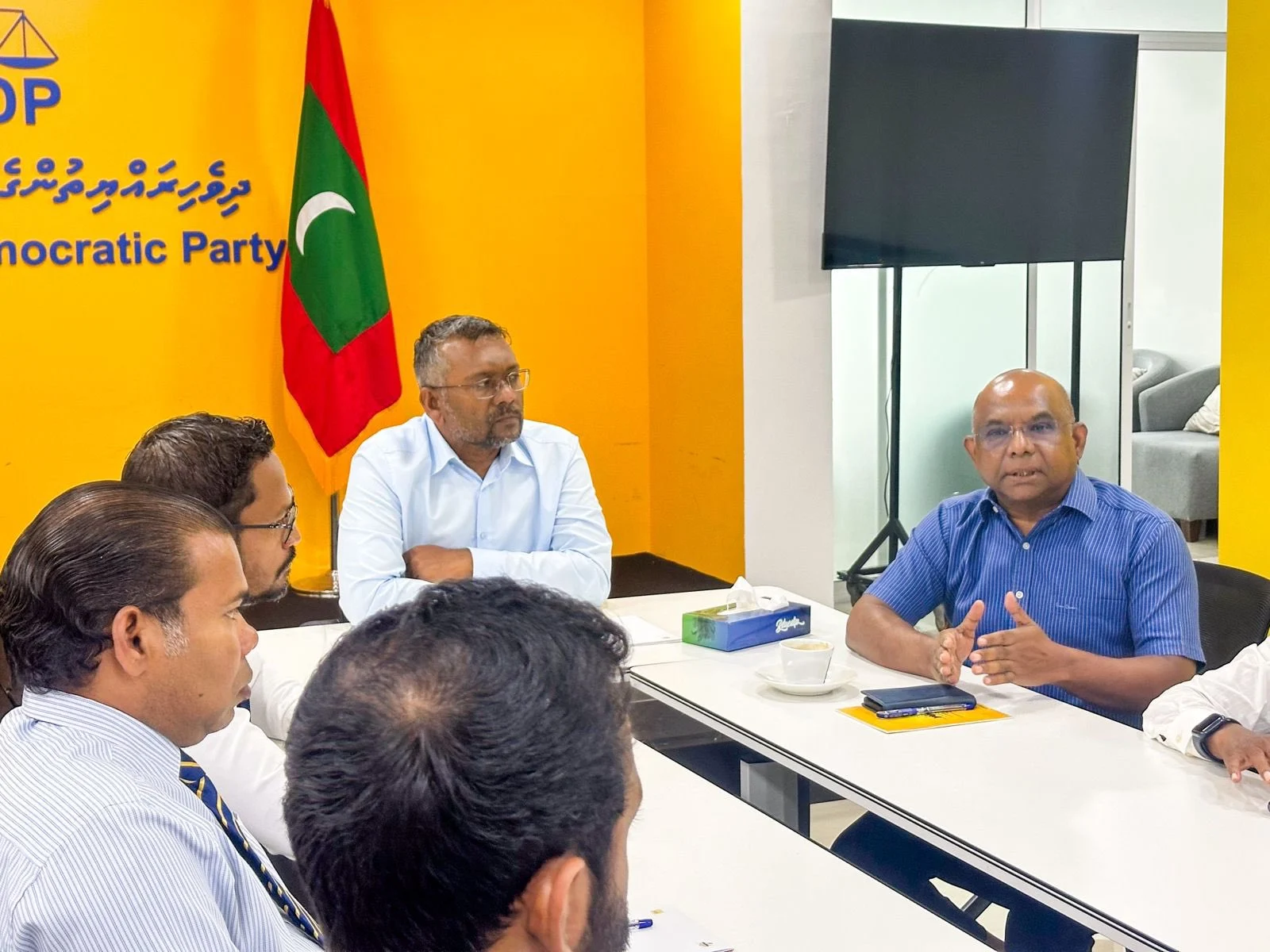 The opposition Maldivian Democratic Party leadership members