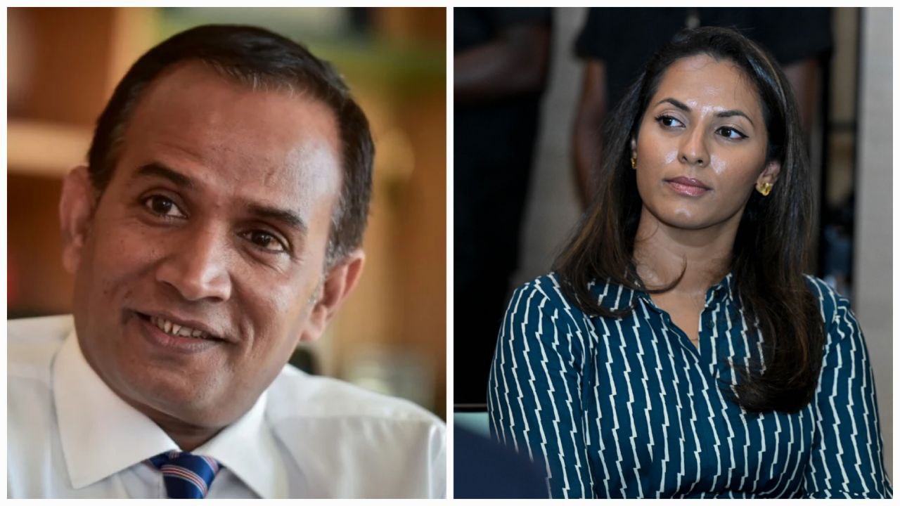 (R - L) Aisha Noorain Janah, Chairperson of Maldives Airports Company Limited (MACL) and Ahmed Shaheer Chairman of the Housing Development Corporation (HDC)