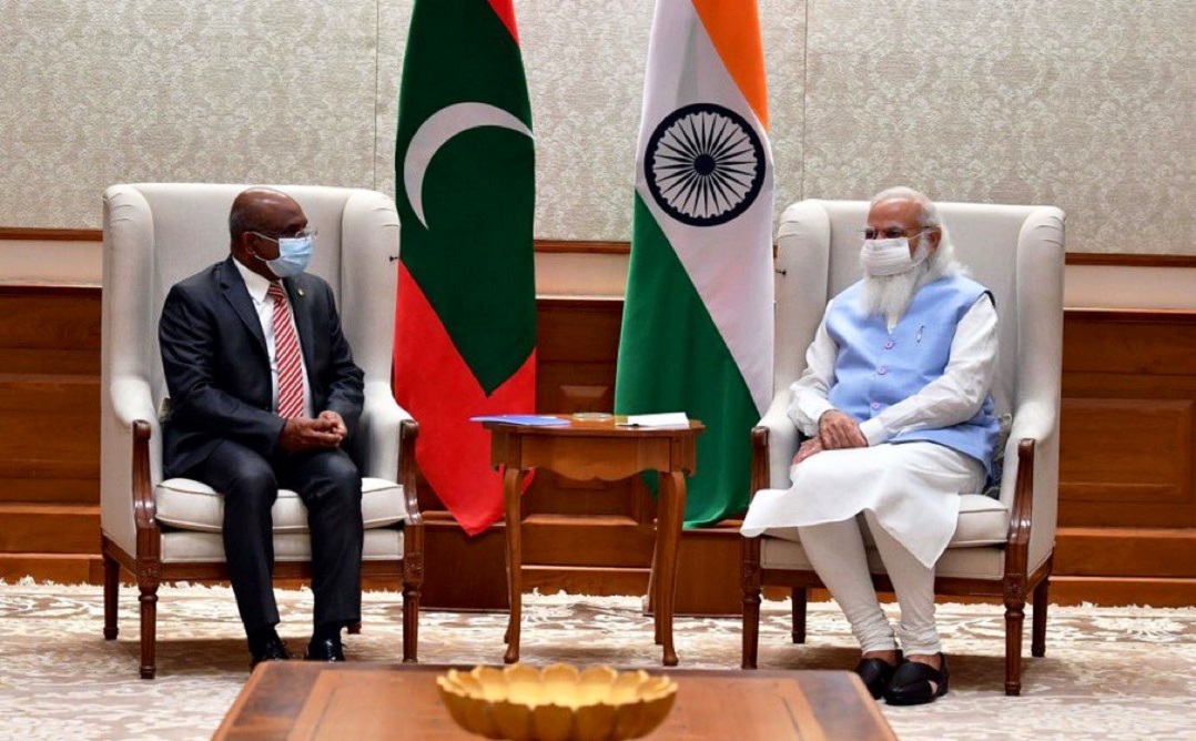 ޚާރިޖީ ވަޒީރު އަބްދުﷲ ޝާހިދު، އިންޑިއާގެ ބޮޑުވަޒީރު މޯދީއާ ބައްދަލުކުރައްވައިފި