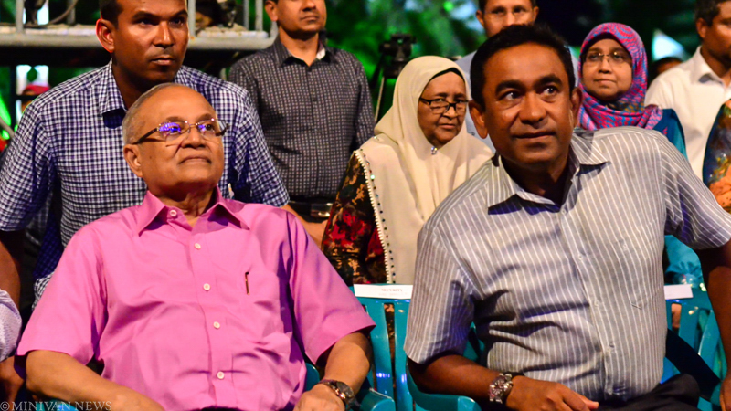ހުކުމެއްގައި ހުރުމުން ރައީސް ޔާމިނާއި މަޝްވަރާއެއް ނުކުރެވޭނެ: ރައީސް މައުމޫން